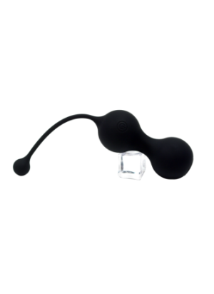 MINA Noir, Boules de Geisha en silicone médical USB avec télécommande - BQ130BLK